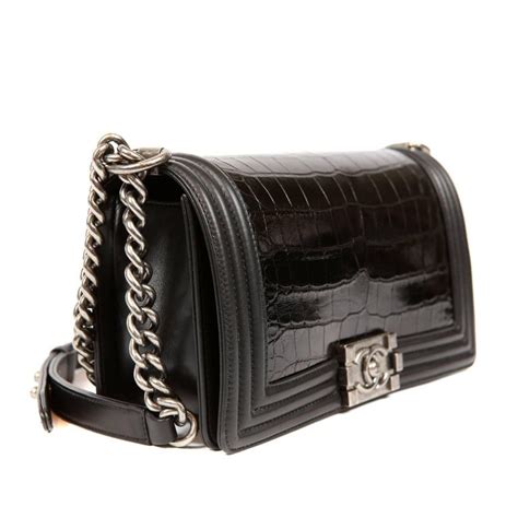 crocodile chanel boy bag